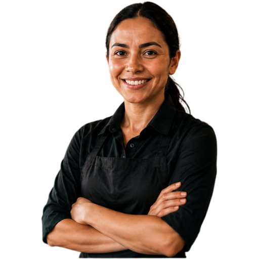 Persona trabajando en restaurante